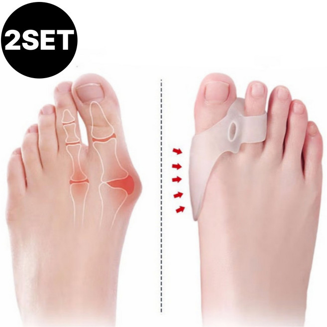 PRET 엄지발가락 보호패드 고정 밴드, 투명색, 2세트