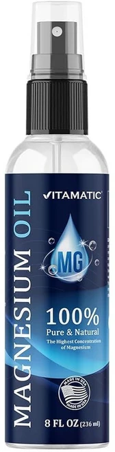 Vitamatic 순수 마그네슘 오일 스프레이 - 226.8g(8온스) - USP 등급 마그네슘 스프레이 건강에 해로운 미량 미네랄 없음, Vitamatic 순수 마그네슘 오일 스프레이 - 22, 1개, 236ml - 쿠팡