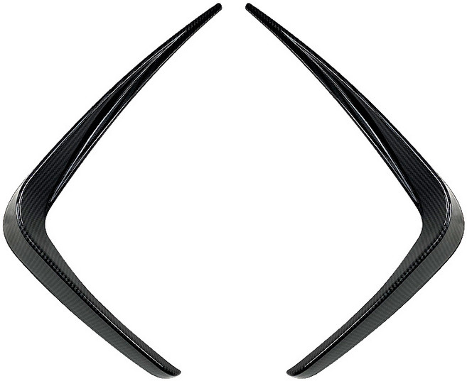 BMW 호환 G20 318i 프론트 범퍼 카나드 스플리터 스포일러 에어 나이프 커버, 02 Carbon Fiber Look