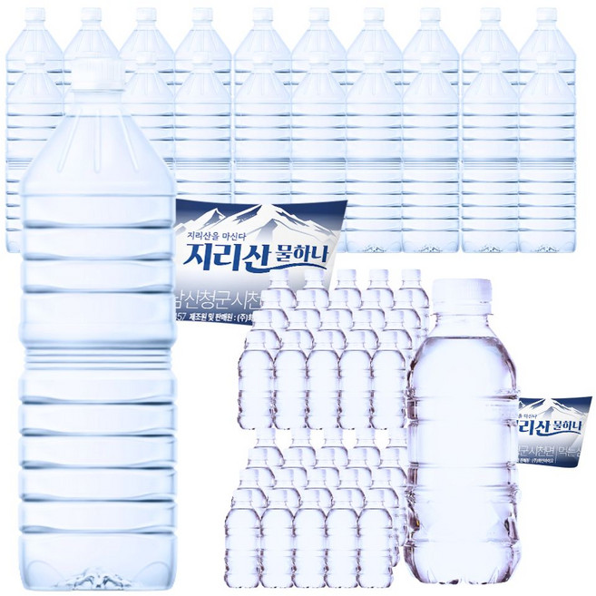 지리산 물하나 무라벨 1L 24병+330ml 40병 생수 샘물, 330ml