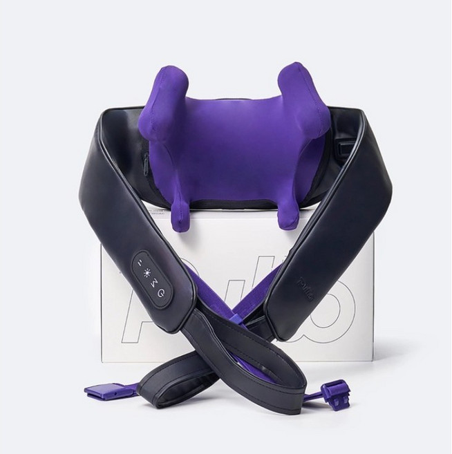 풀리오 목 어깨 두드림 마사지기 V3, N003, 퍼플블랙