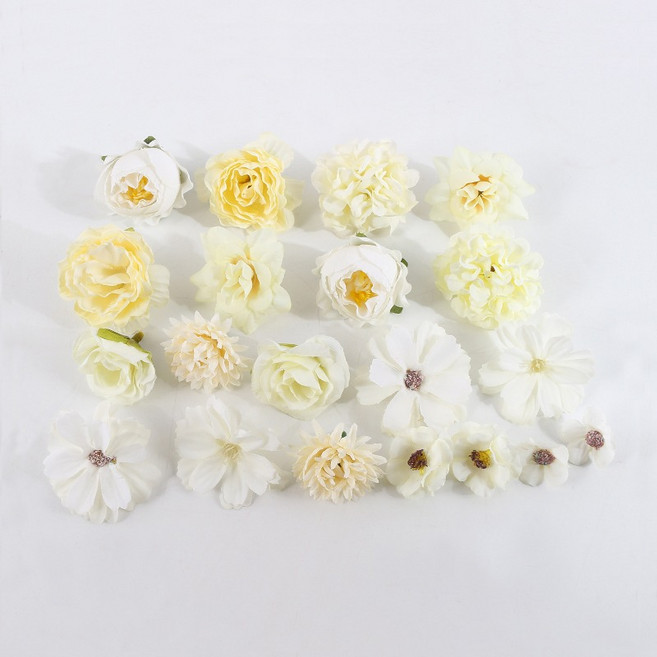 꽃송이 조화 PDD001__08 2~4cm 화이트, -------------------