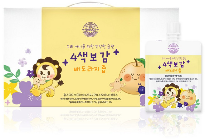 4색보감 배도라지즙 1box/25포 2box/50포 3box/75포, 1박스, 2L