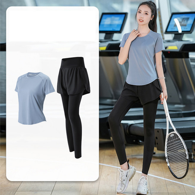 (당일발송) 원단 프리미엄 요가복 필라테스복 바이커복 산책 운동복 세트 상하의 등판시스루. 숏반바지 레깅스 5color