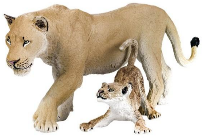 반디토이 누런 암사자와 새끼사자 피규어 사자모형 동물피규어 / 재고보유 당일발송, 1개