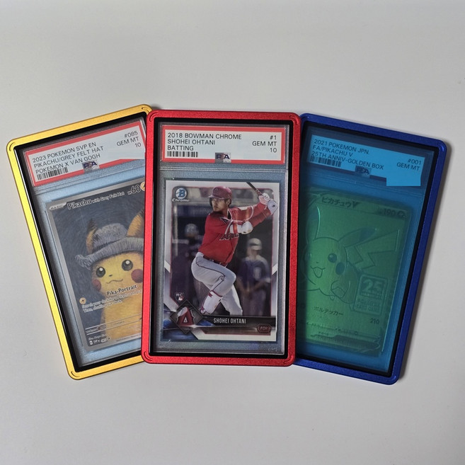 카드쉘 프리미엄 PSA BRG CCG CGC 등급카드 메탈케이스 프로텍터, 1개, 레드