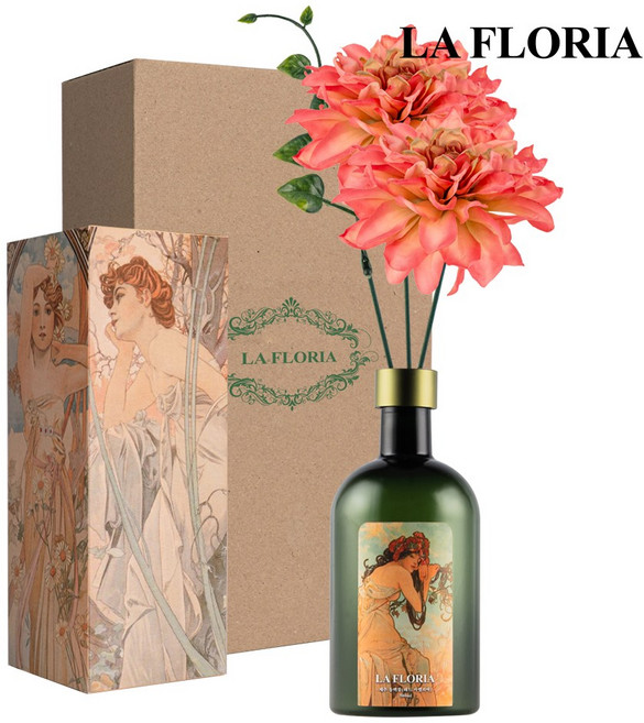 라플로리아 꽃 디퓨저, 1개, 500ml, S3. 제주 동백 향/B3. 달리아L12/레드