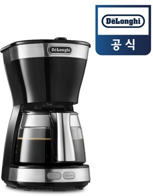 드롱기 드립커피 메이커, ICM12011.BK, 혼합색상