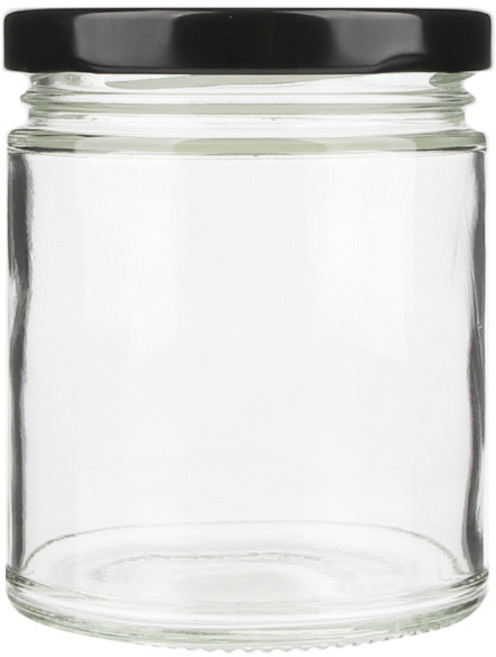 공병상회 OS공통300 투명 유리병 + 블랙캡 세트, 6개, 230ml