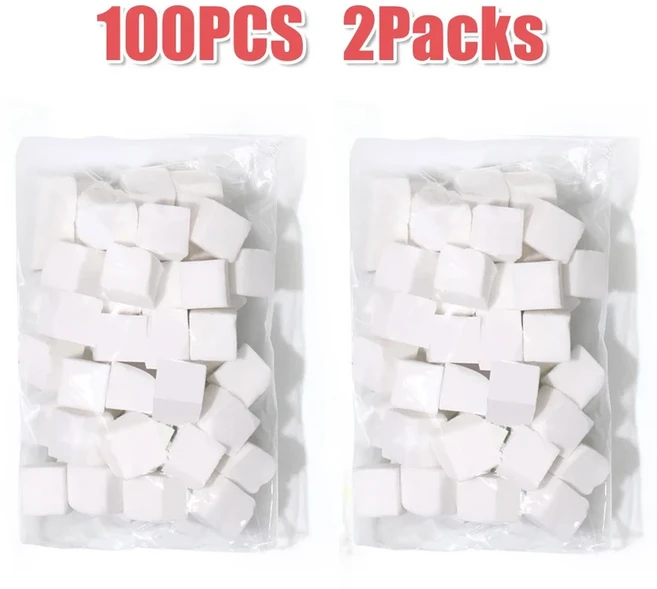 50Pcs/200Pcs 네일 아트 스폰지 세트 매니큐어 DIY 크리 에이 티브 그리퍼 도구 그라디언트 액세서리, 04 White 100pcs