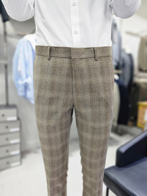 파렌하이트 F/W MARLANE 수입원단 베이지 멜란지 클래식핏 팬츠F2057BEM_BP