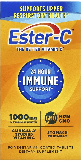 EsterC 24시간 면역력 지원 1000mg 베지 코팅정 60정, 1개 - 쿠팡