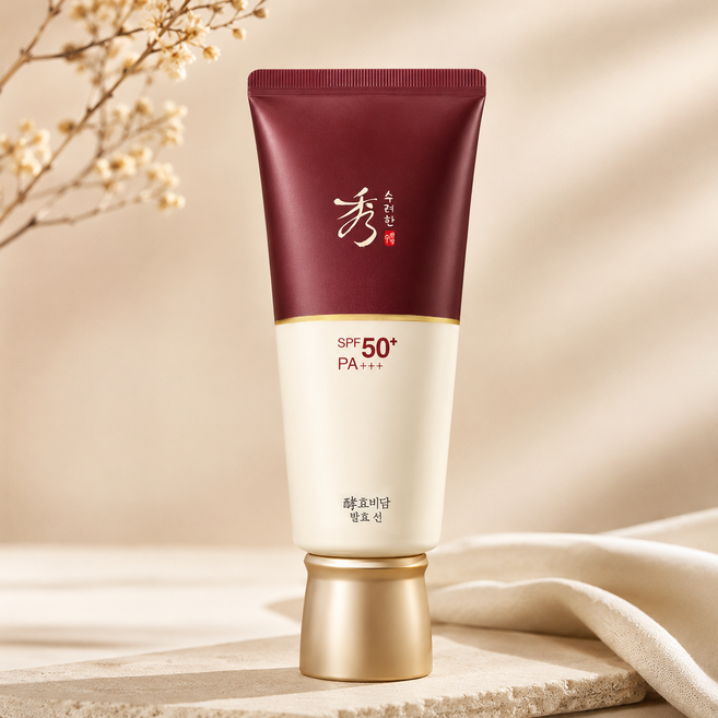수려한 효비담 발효 선크림 100ml 한방 안티에이징