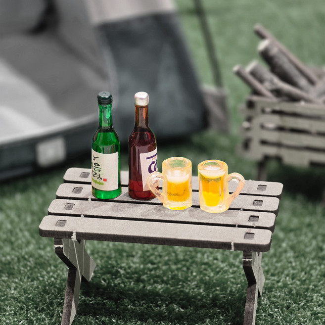 미니어처 맥주잔 소주맥주 세트 초미니 모형 납골당 꾸미기 봉안당