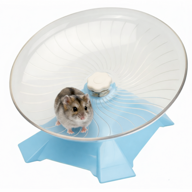 HappyHam 24cm 대형 소저 햄스터 피그미다람쥐 쳇바퀴 장난감, 1개, 블루