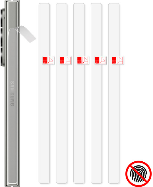 폴드 우레탄 지문방지 힌지 보호필름, 6개