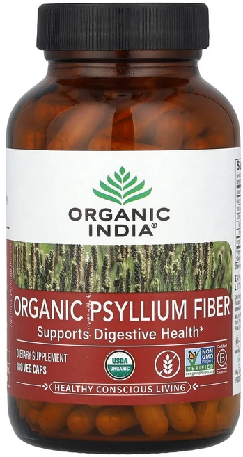 오가닉인디아 차전자 섬유소 베지 캡슐 180정, 1개 - 쿠팡