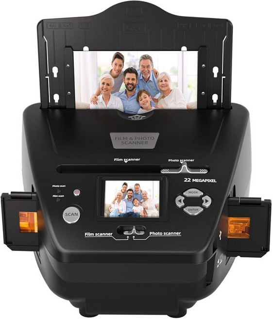사진 및 슬라이드 스캐너 2.4인치 LCD 스크린 네거티브 및 슬라이드 변환 35mm/135 필름 사진(3R 4R 5R) 명함을 22MP JPEG 디지털 사진으로, 사진 및 슬라이드 스캐너, 2.4인치 LCD 스크린,