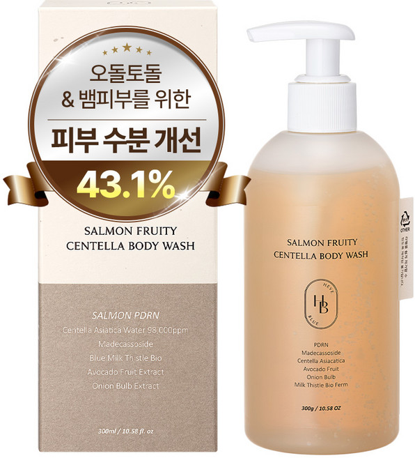 헤브블루 살몬 프루티 센텔라 바디 워시, 1개, 300g