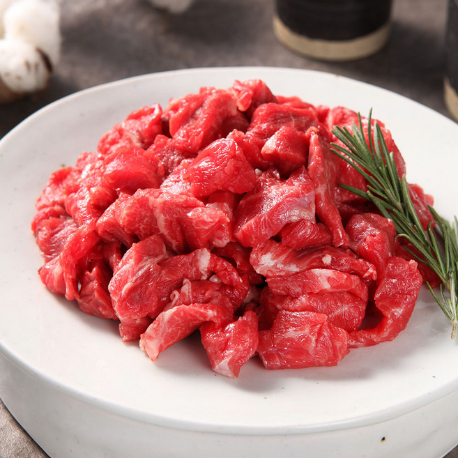 국내산 1++ 투쁠러스 한우 국거리 200g 600g 1kg, 1개, 400g