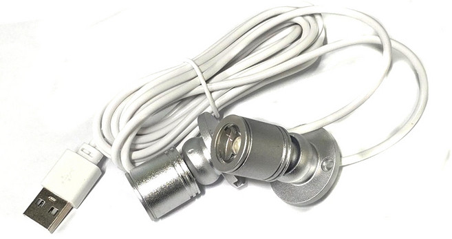 알테쉬 피규어 조명 USB LED 미니 전구 진열장 전시 핀조명, 실버+화이트