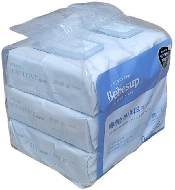 베베숲 센시티브 아기물티슈 70매x6개입 + 미니약과1개증정, 70개입