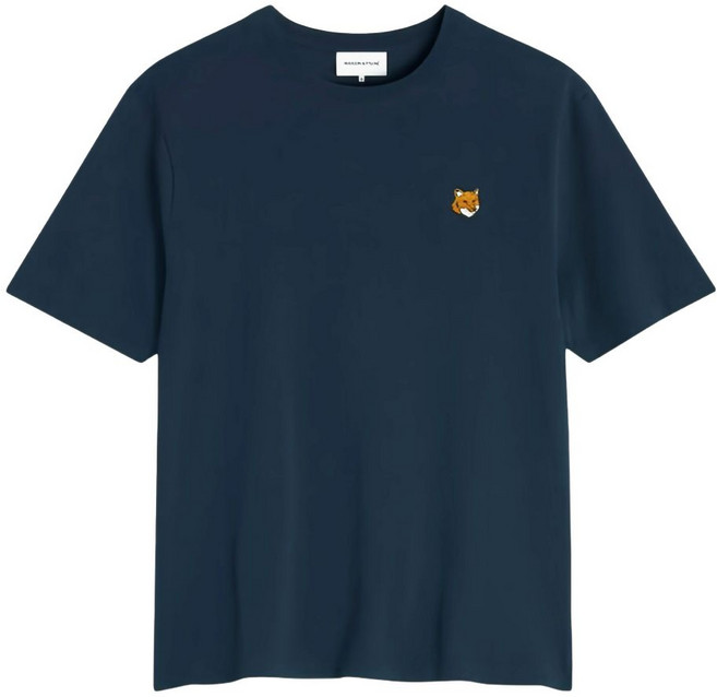 메종키츠네 로고 패치 티셔츠