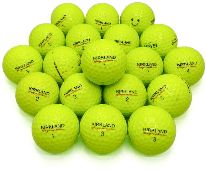 커클랜드 시그니처 컬러 A등급 로스트볼, 1개, 30개입, 옐로우