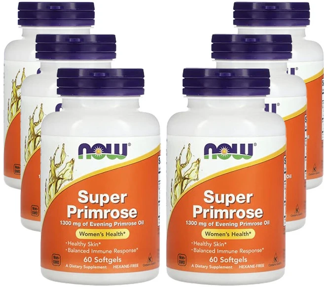 나우푸드 Super Primrose 달맞이꽃오일 1 300mg 소프트젤 60 정, 60정, 6개 - 쿠팡
