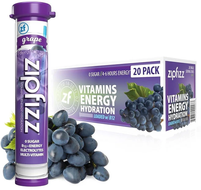Zipfizz 헬시 에너지 드링크 믹스 20개입 - 그레이프, Zipfizz 헬시 에너지 드링크 믹스 20개입 - 그 - 쿠팡