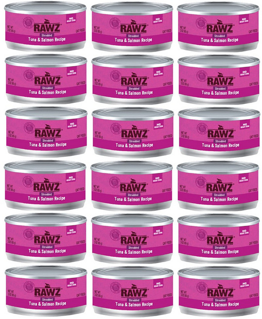 로우즈 캣 슈레디드 캔 참치&연어 18개 고양이 습식사료, 85g, 연어+참치