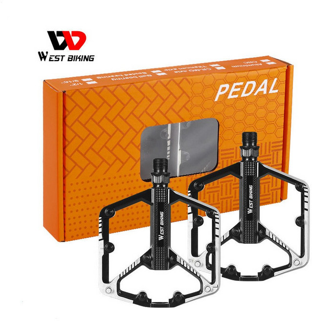 시그니처베이지 자전거 프리미엄 3베어링 페달 평페달 YPZ107, 1개, 3베어링 블랙