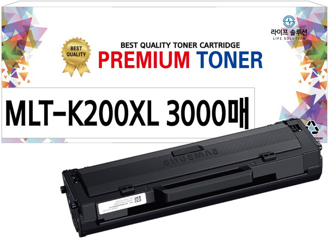 삼성 MLT-K200XXL 특대용량 3000매 SL-M2030 M2080 M2033W 프린터 호환 재생토너, 검정, 1개