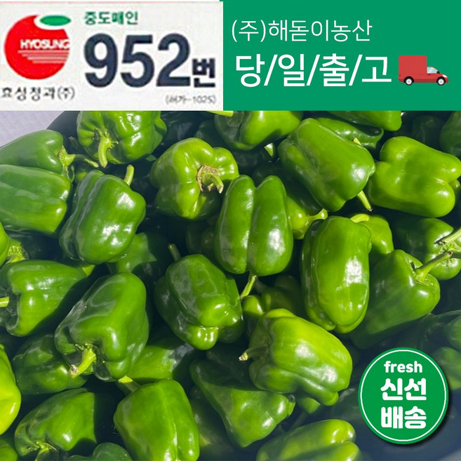 <해돋이농산> 국내산 못난이피망 초록피망 청피망 1kg 3kg 5kg 10kg, 1개