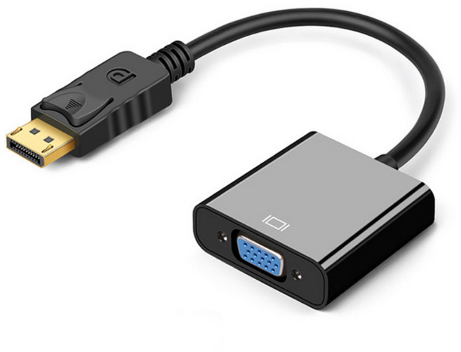 디스플레이포트 DP to VGA D-SUB 컨버터 모니터 젠더, 1개, 250mm