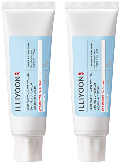 일리윤 세라마이드 무향 핸드크림 50ml 1+1, 2개