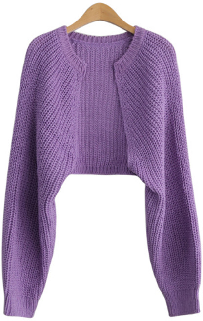 제니트 여성 볼레로 니트 가디건 숄 여리핏 도노볼레로숄