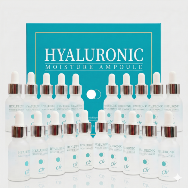 히알루로닉 모이스쳐 앰플 미백 주름개선 피부 수분 영양공급, 20개, 15ml