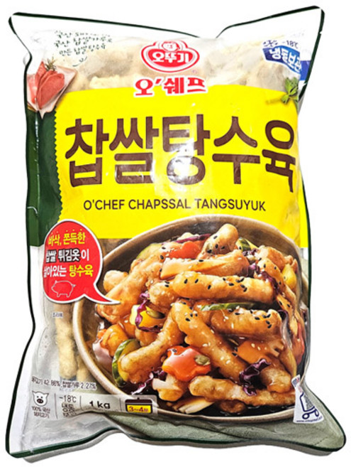 (무)(냉동)오쉐프 찹쌀탕수육1kgX2개, 2개, 1kg