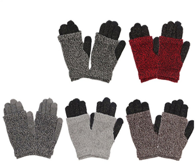 인콘트로 스마트 이중덮개 방한장갑, 그레이, 1개