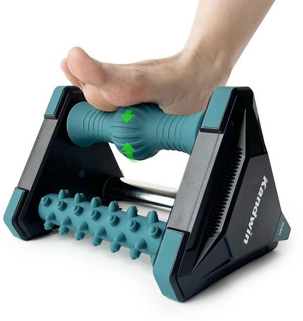 3in1 발바닥 마사지기 족저근막 롤러 지압기 아이싱 냉찜질 스트레칭, 피콕그린, 기본 모델명/품번