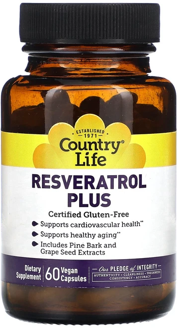 컨츄리라이프 레스베라트롤 플러스 베지캡슐 60정, 60베지캡슐, 1개 - 쿠팡