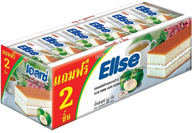 유로케이크 ellse 코코넛 케이크 390g 케익 euro cake coconut, 3개