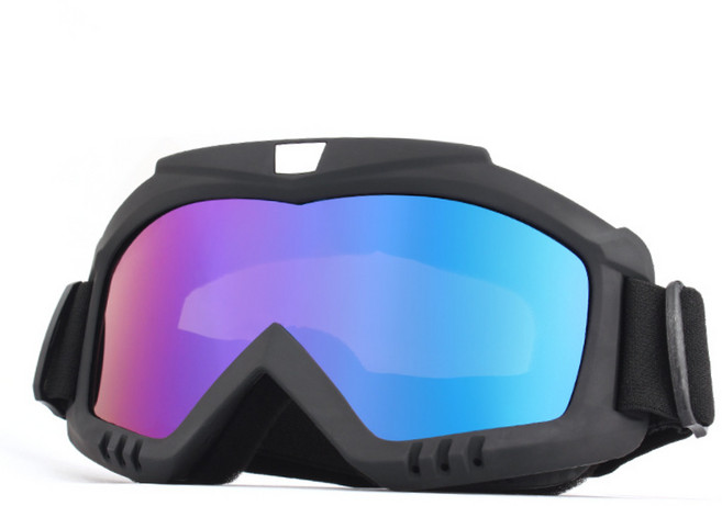 스포츠 겨울 스노우 보드 방풍 고글 바이크 수상스키 워터쇼 안경, 검정무지개, 1개