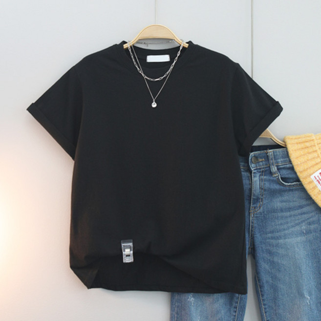 달콩 여성 뮤어베이직크롭반팔티 기본티 무지 세미크롭