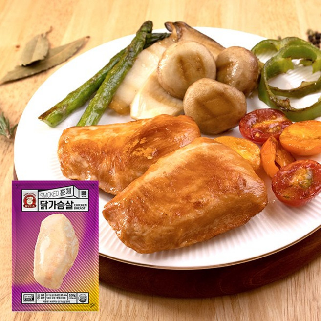 바로드숑 닭가슴살 훈제 실온, 100g, 20개