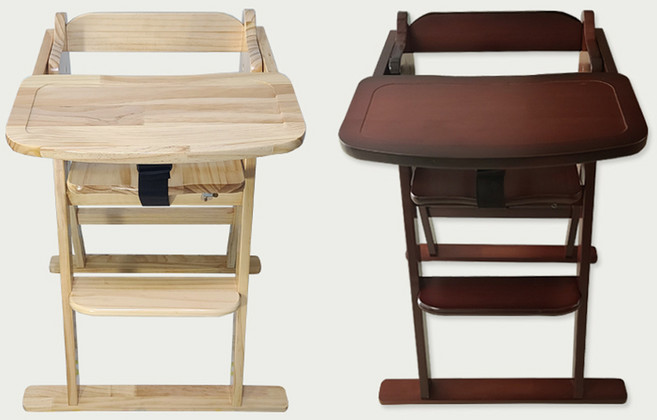 [리퍼브]접이식 원목 아기식탁의자 식당 카페 업소 유아식탁의자, 월넛