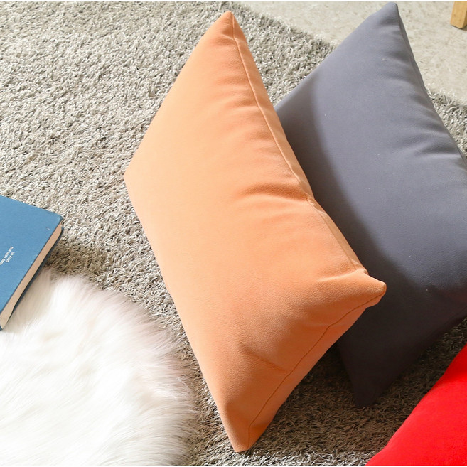베르사 국내수작업 50X30/40X40(솜포함) 북유럽 기능성 인테리어쿠션 쇼파쿠션 소파쿠션 발수 방수 이지클린 패브릭쿠션, 오렌지30X50