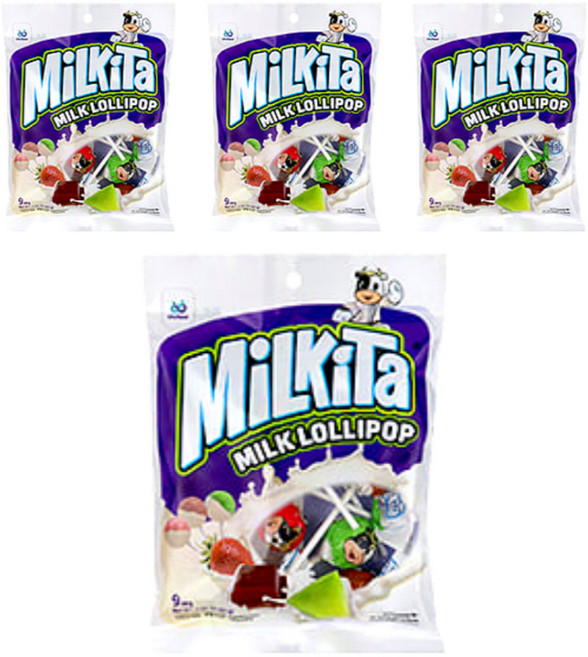 밀키타 어쏘티드 밀크 롤리팝, 81g, 4개