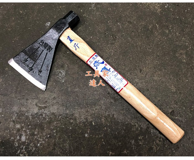 工具家達人 台灣製 武鷹 木馬釜 手斧 斧頭 大手斧 木馬斧 純鋼鍛造 營地斧 露營, 1個, 12兩斧頭額外磨利